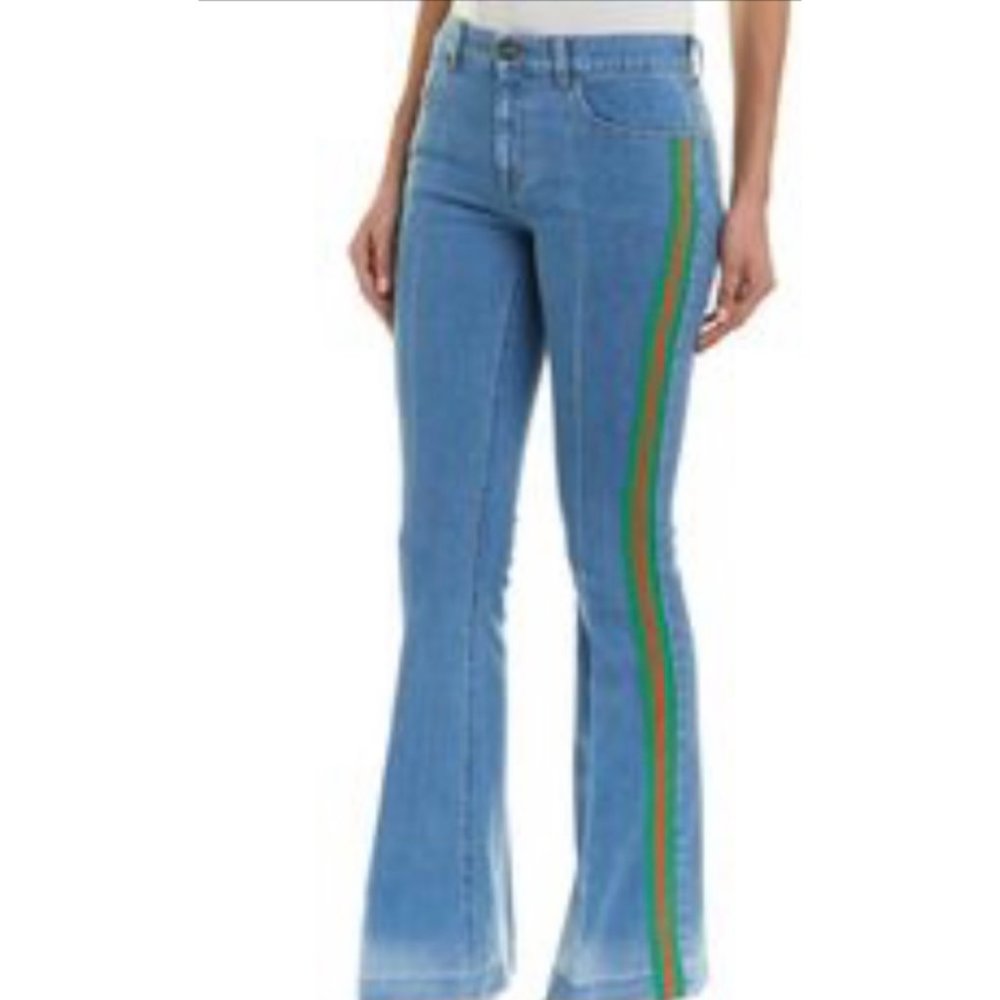 Gucci Jeans Red Green Stripe